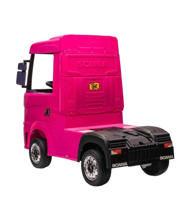Scania 500R pink, 12V electric ride-on truck, 4WD, Bluetooth