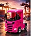Scania 500R pink, 12V electric ride-on truck, 4WD, Bluetooth