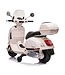 Vespa GTS Super 12V electric kids' scooter white with windscreen
