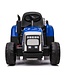 Electric Tractor with Trailer 12V Blue, 2.4GHz and Bluetooth