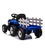 Electric Tractor with Trailer 12V Blue, 2.4GHz and Bluetooth
