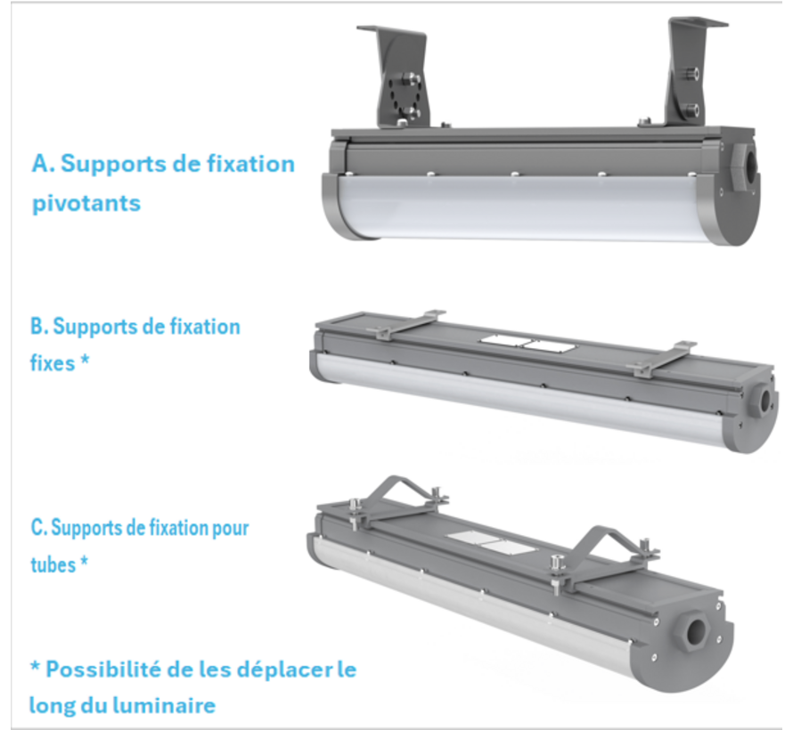Réglette ATEX LED 60W | 120 cm | Zones ATEX 1, 2, 21 & 22