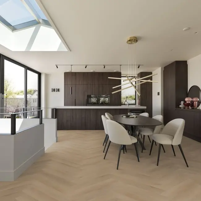 FLOORWORLD Granada Visgraat Natural Oak Plak PVC