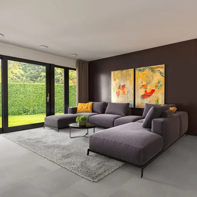 FLOORWORLD Zurich Tegel Soft Grey Plak PVC