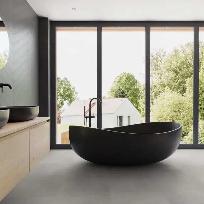 FLOORWORLD Zurich Tegel Soft Grey Plak PVC