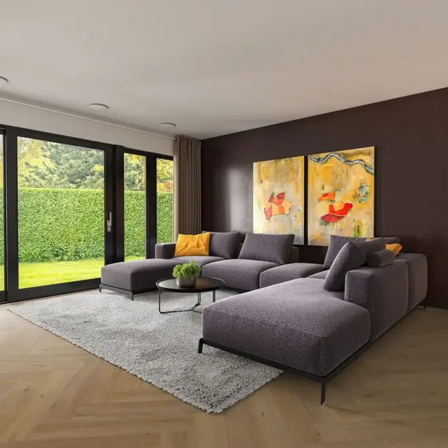 FLOORWORLD Toulouse Visgraat Goud Eiken Click PVC