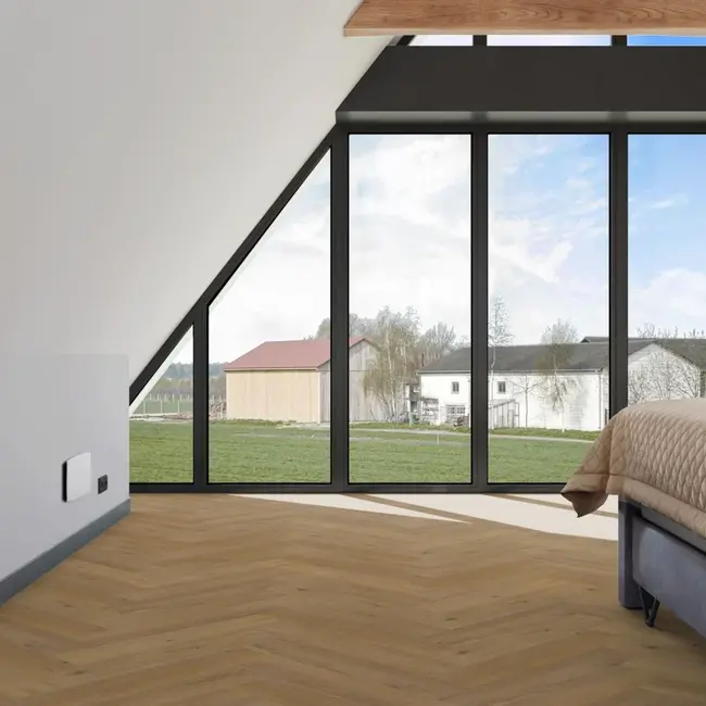 FLOORWORLD Toulouse Visgraat Goud Eiken Click PVC