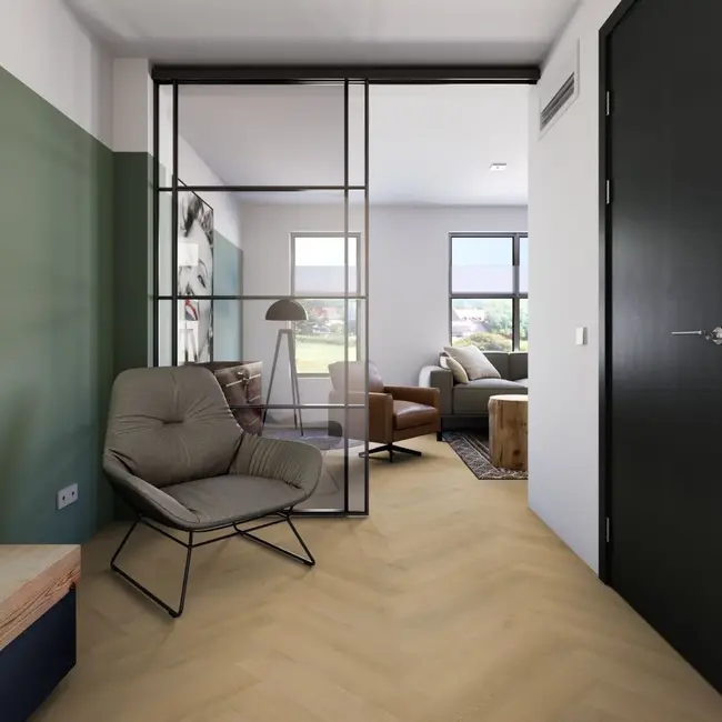 FLOORWORLD Barcelona Visgraat Licht Eiken Click PVC