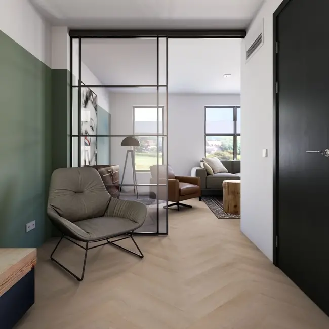 FLOORWORLD Porto Visgraat Donker Eiken click PVC