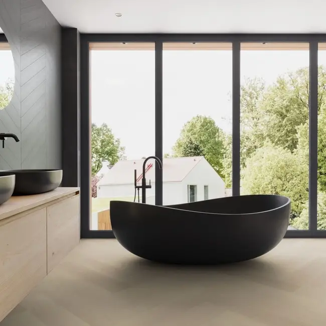 FLOORWORLD Como Visgraat Beige Click PVC