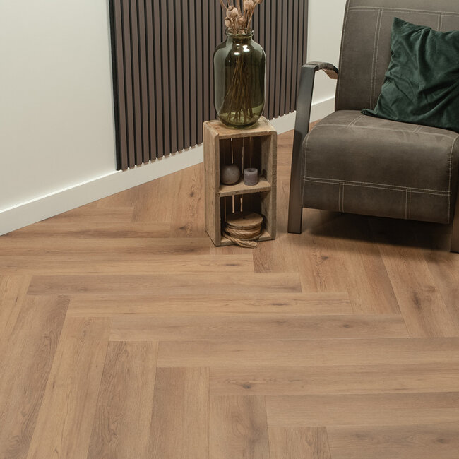 Floer Walvisgraat PVC – Narwal Nootbruin