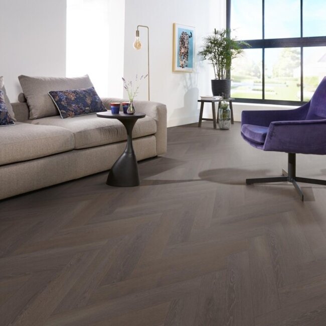 Vtwonen Charcoal Visgraat Plak PVC