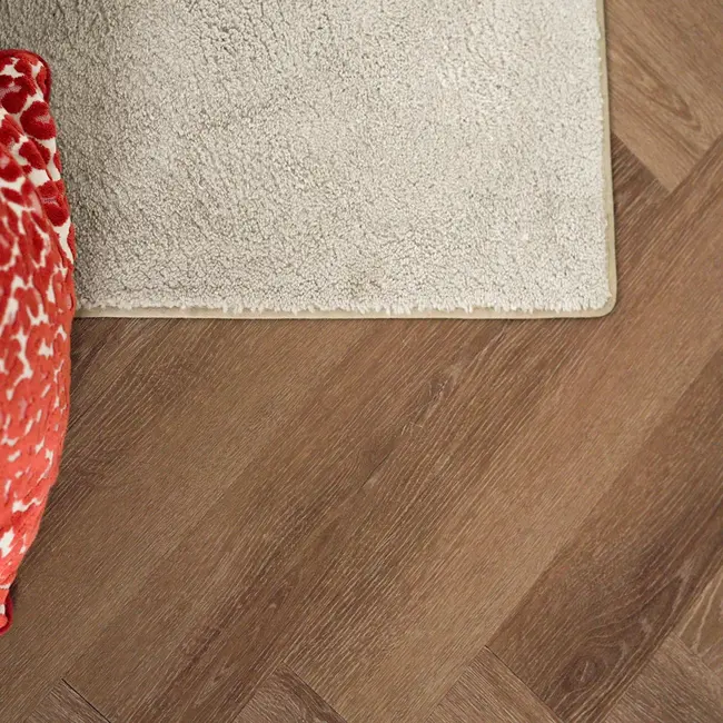 Floer Visgraat PVC – Bruin Eiken