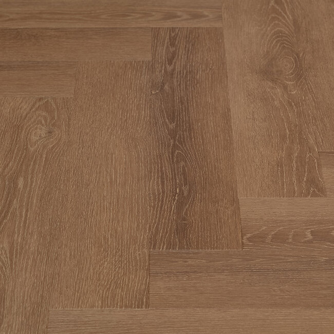 Floer Visgraat PVC – Bruin Eiken