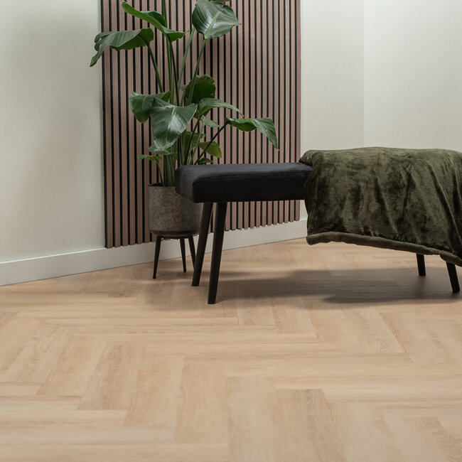 Floer Visgraat PVC – Onbehandeld Eiken