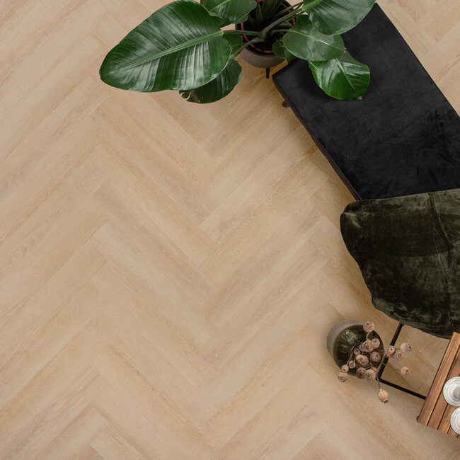 Floer Visgraat PVC – Onbehandeld Eiken