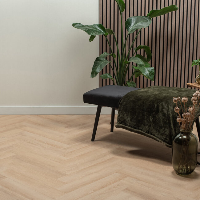 Floer Visgraat PVC – Onbehandeld Eiken