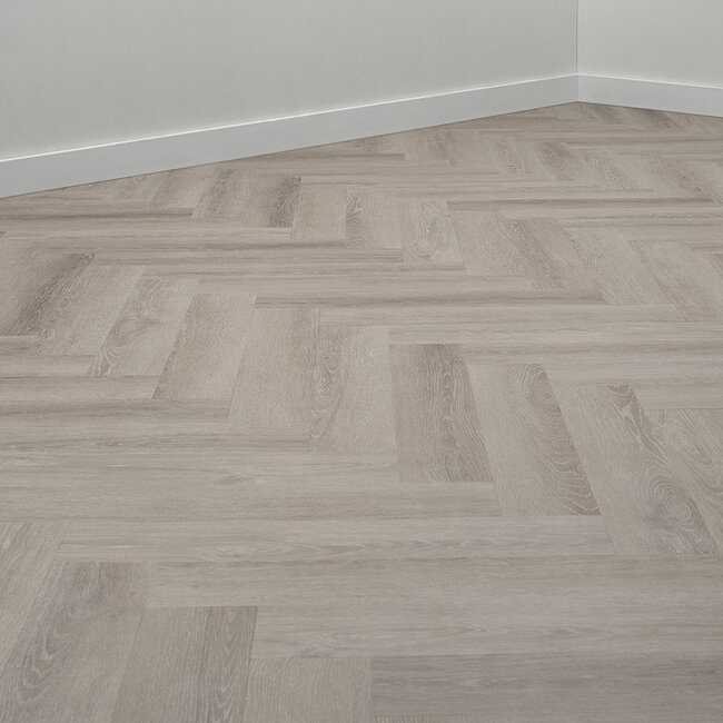 Floer Visgraat PVC – Grijs Eiken (Uitlopend)