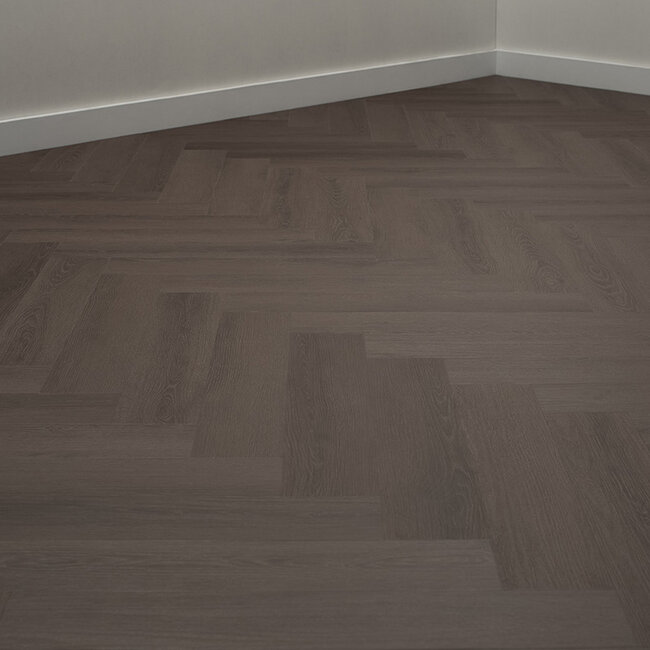 Floer Visgraat PVC – Zwart Eiken (Uitlopend)