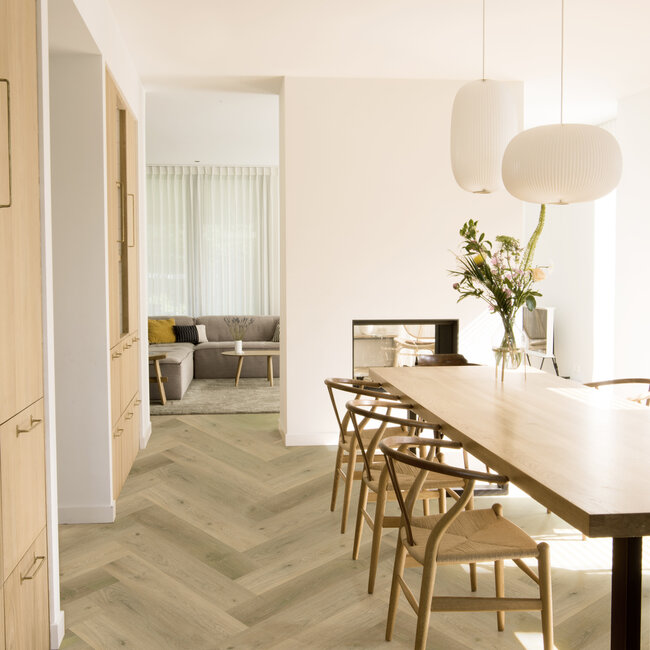 Vario Walvisgraat 5305 (rigid click) Prestige Oak Smoked Light