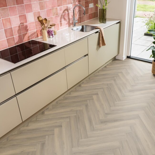 Ambiant Spigato Visgraat Dryback Light Brown