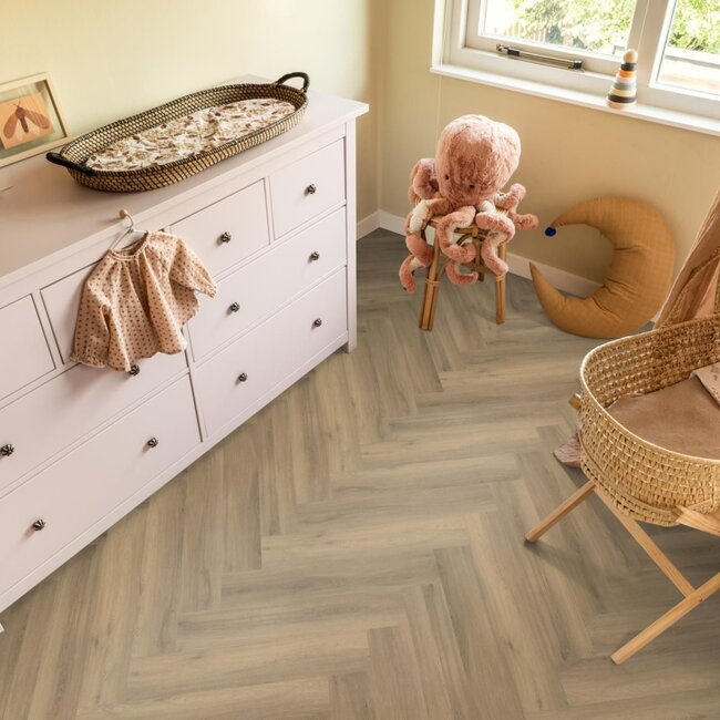 Ambiant Spigato Visgraat Dryback PVC Natural