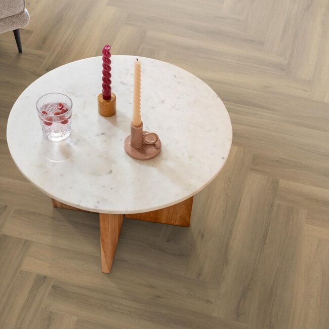 Ambiant Spigato Visgraat Dryback PVC Natural