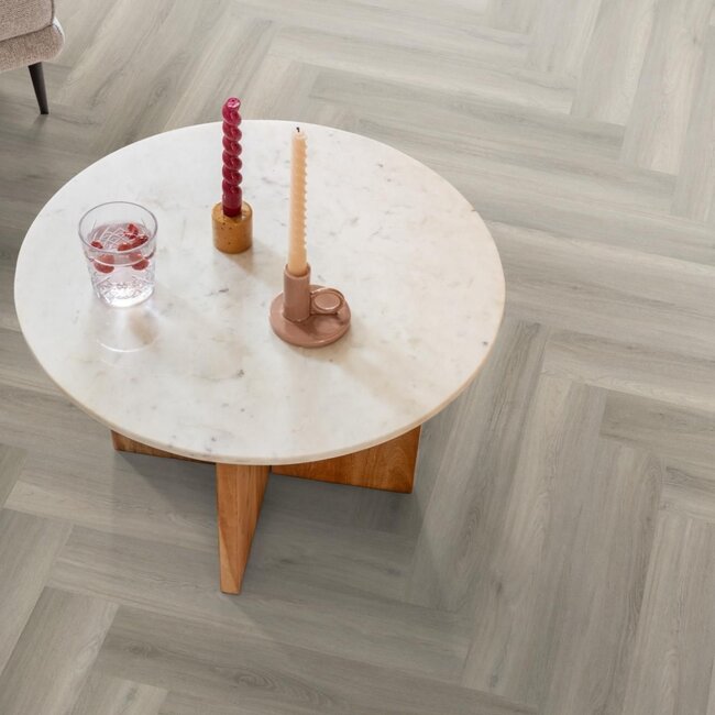 Ambiant Spigato Visgraat Dryback PVC Light Grey