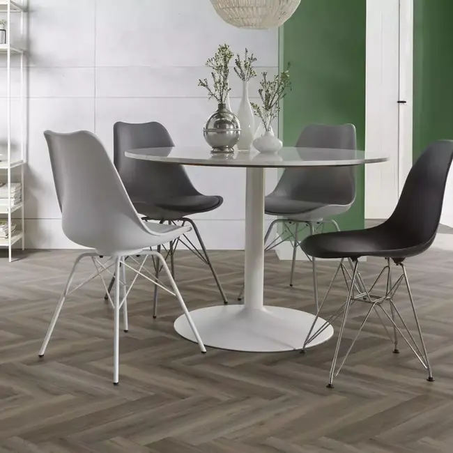 Ambiant Spigato Dryback Visgraat PVC Donker Grijs