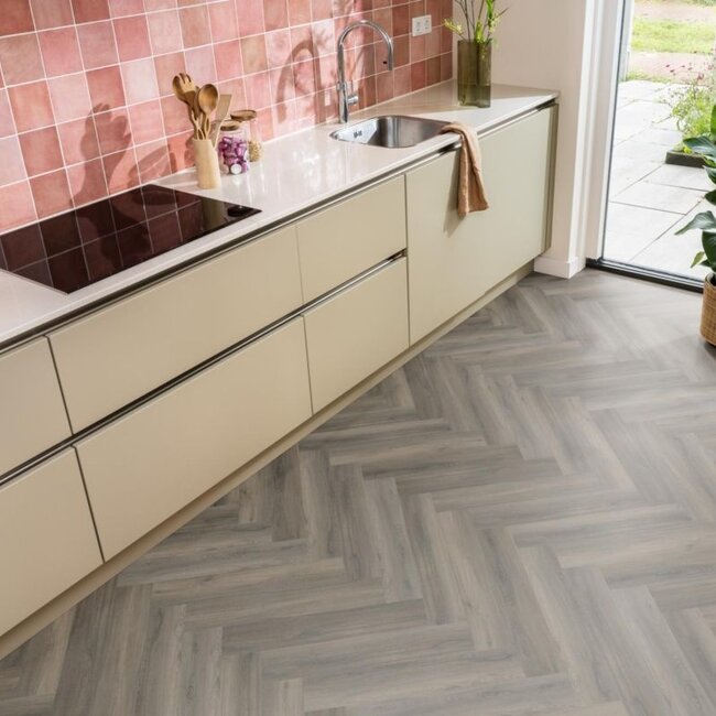 Ambiant Spigato visgraat click SRC dark grey