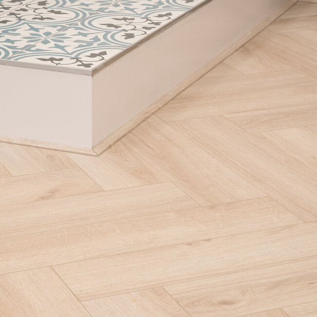 Floer Visgraat Laminaat – Crème Eiken