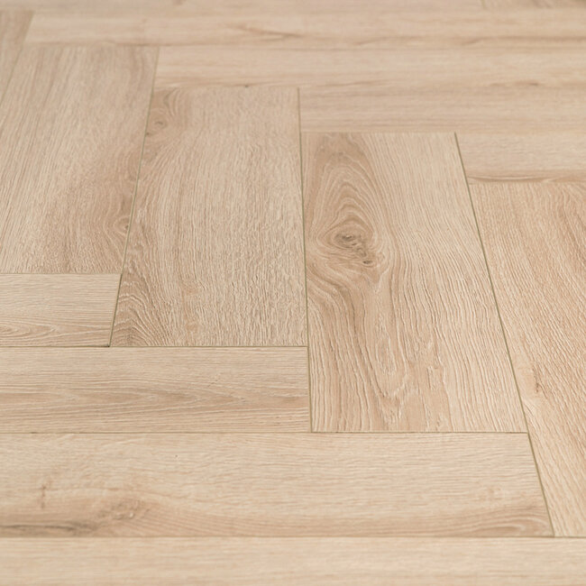 Floer Visgraat Laminaat – Crème Eiken