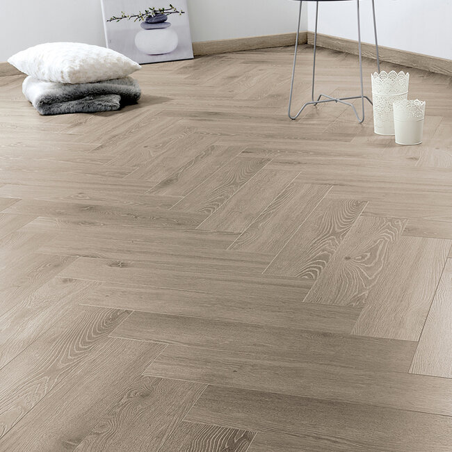Floer Visgraat Laminaat – Vergrijsd Eiken