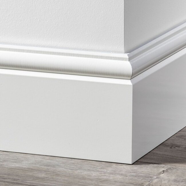 MDF Eigentijdse plint Zuiver wit RAL 9010