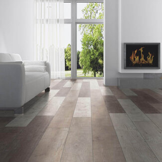 Floer Floer Sloophout Laminaat - Versleten Planken Licht