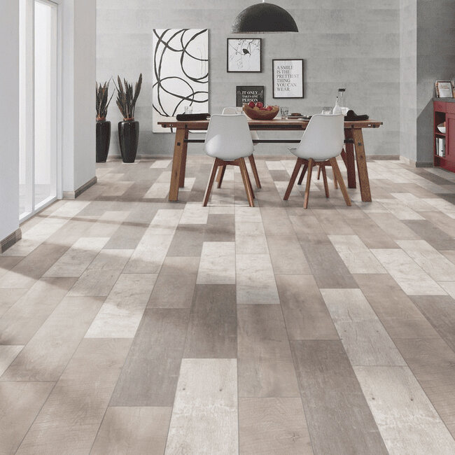 Floer Sloophout Laminaat - Versleten Planken Licht