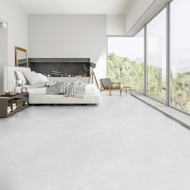 Floer Tegel PVC – Kalksteen Wit (Uitlopend)