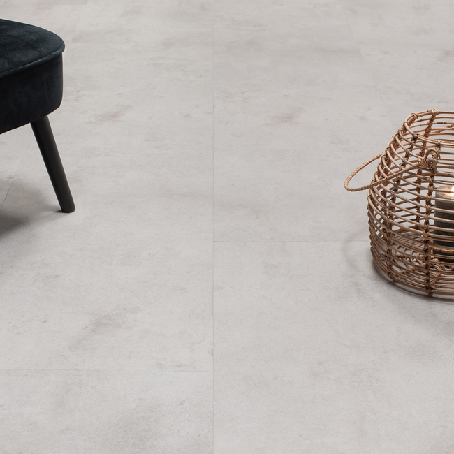 Floer Tegel Click PVC – Betonlook Lichtgrijs