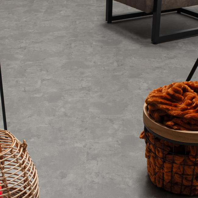 Floer Tegel Click PVC – Betonlook Grijs
