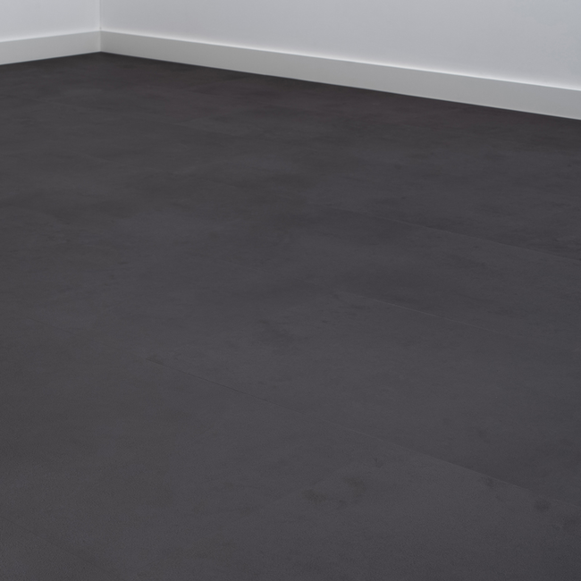 Floer Tegel Click PVC – Betonlook Zwart