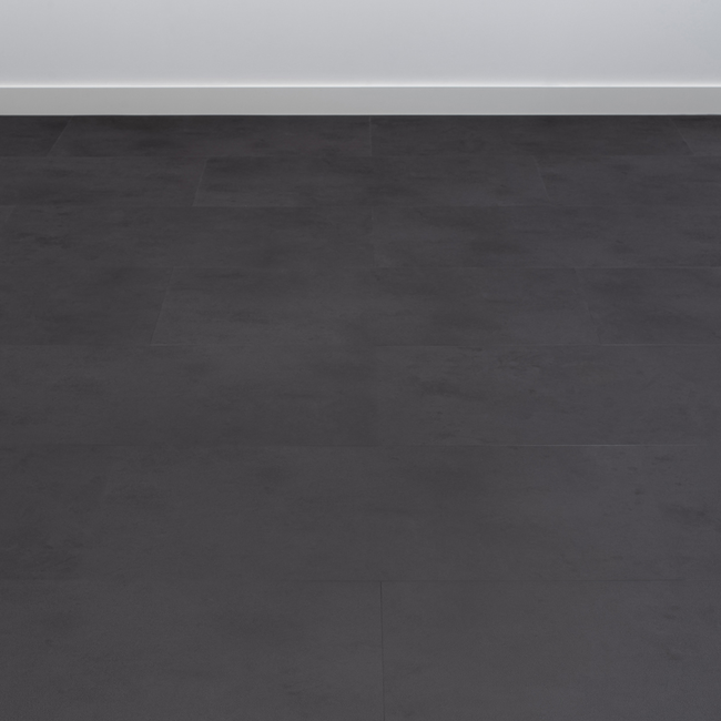 Floer Tegel Click PVC – Betonlook Zwart