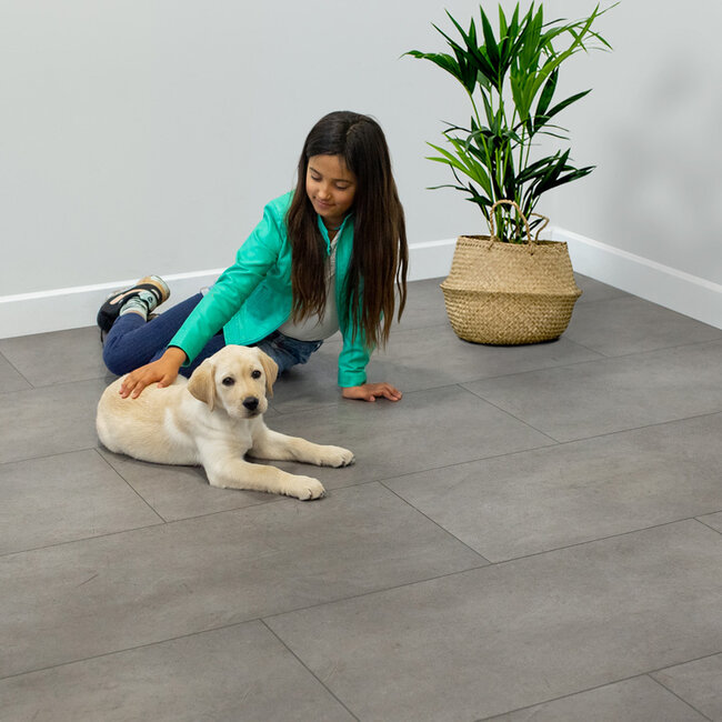 Floer Tegel Click PVC – Hasseberg Antraciet (Uitlopend)