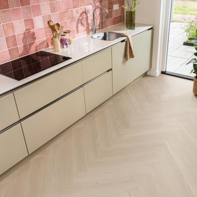 Ambiant Spigato Vivero visgraat dryback beige