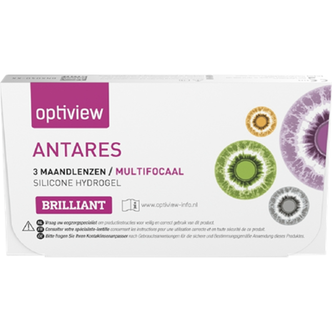 Optiview Antares Brilliant Multifocaal 3 pack 1 sterkte