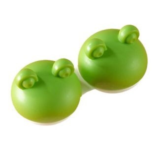 Groene lenzenhouder in de vorm van Kikkers