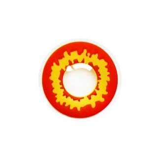 Universeel Crazy kleurlenzen Wolverine Fire Rood/geel