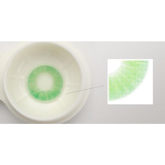 FreshGo Hidrocor Emerald gekleurde contactlens, met gratis lensdoosje