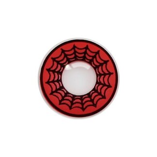 Universeel Crazy Kleurlenzen Spiderweb Red