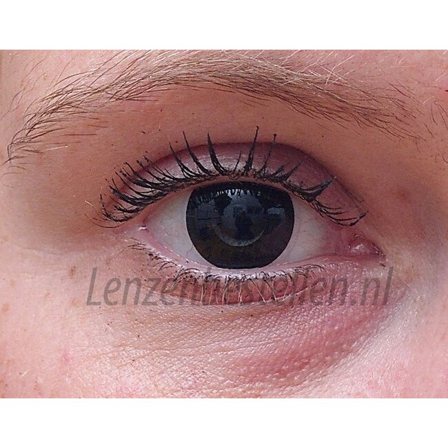 Crazy kleurlenzen Zwart Blackout Nu met GRATIS lensdoosje