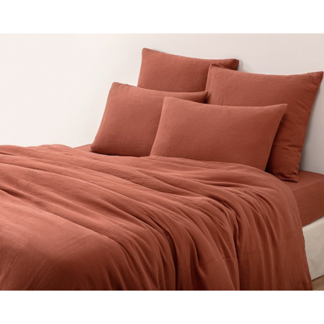 Lasa cocoon double gauze - brick